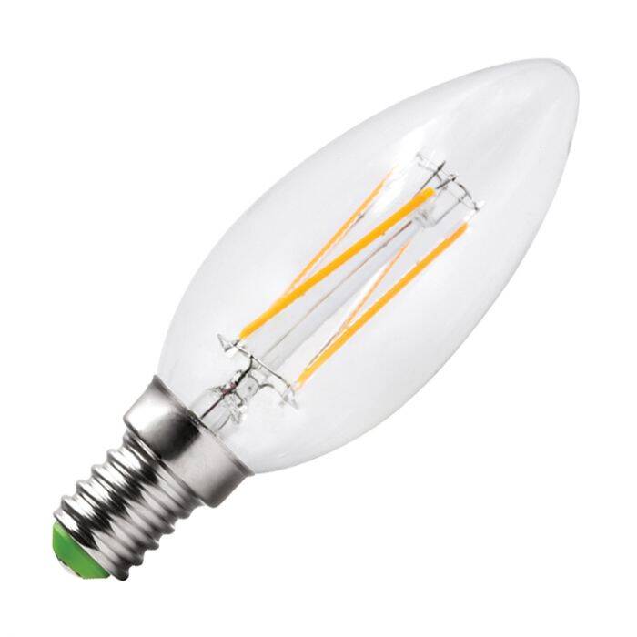 Image of Envirolight 4W Warm White Dimmable LED Decorative Filament Candle Bulb - Small Screw Cap