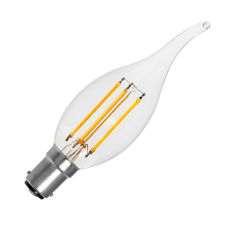 Image of Envirolight 4W Warm White Dimmable 470lm LED Decorative Filament Bent Tip Candle Bulb