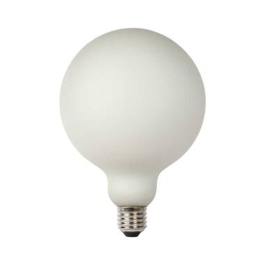 Image of Lucide 8W LED Dimmable Opal Decorative Filament 125mm Globe Bulb - Screw Cap