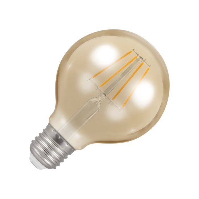 Image of Crompton 5W Dimmable LED Decorative Filament 80mm Globe Bulb - Screw Cap
