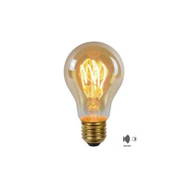 Lucide 4W LED Decorative Filament GLS Bulb with Dusk to Dawn Sensor - Screw Cap