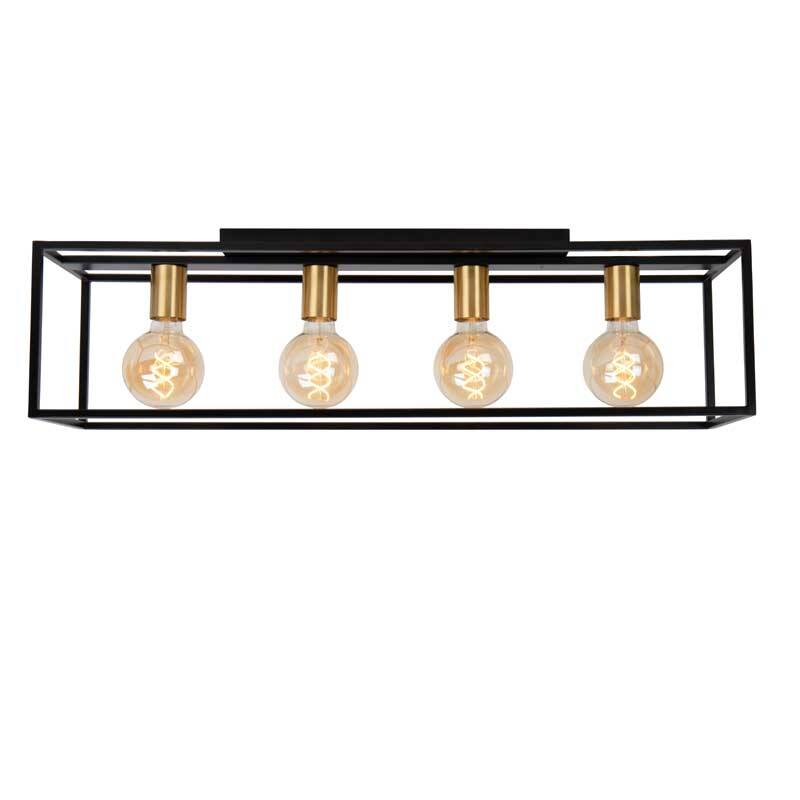 Image of Lucide Ruben 4 Light Flush Ceiling Light