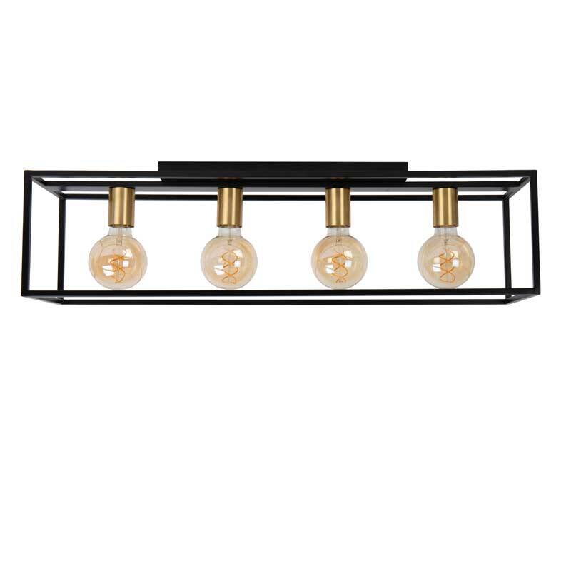 Image of Lucide Ruben 4 Light Flush Ceiling Light