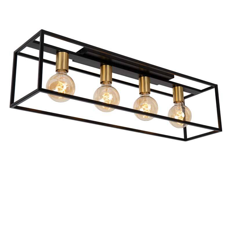 Image of Lucide Ruben 4 Light Flush Ceiling Light
