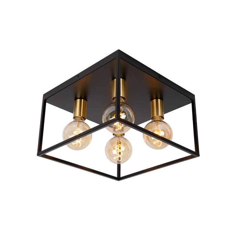 Image of Lucide Ruben 4 Light Flush Ceiling Light