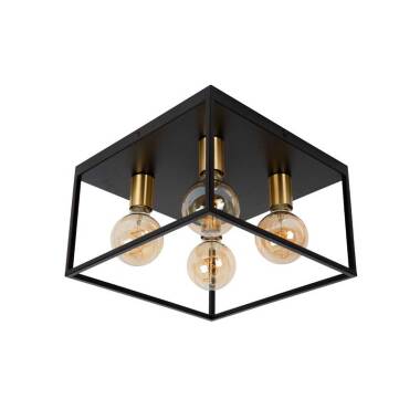 Image of Lucide Ruben 4 Light Flush Ceiling Light
