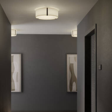 Image of Astro Salina Round Flush Ceiling Light 400mm