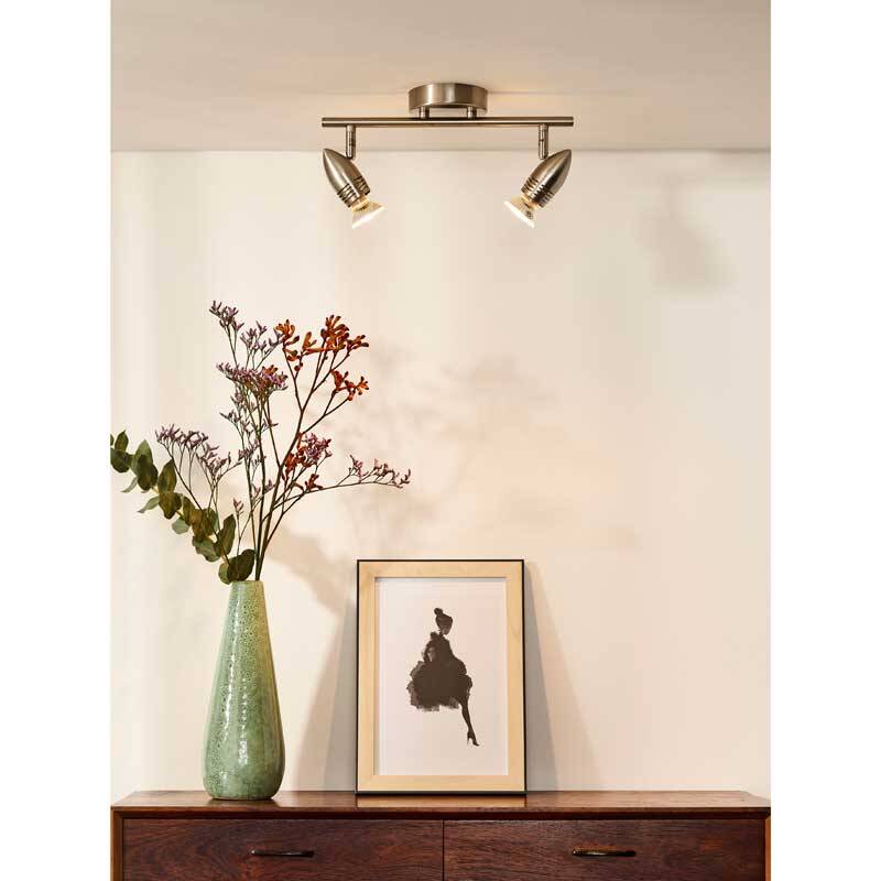 Image of Lucide Caro 2 Light LED Ceiling Spotlight Bar