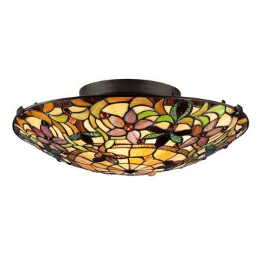 Quoizel Tiffany Kami 2 Light Flush Ceiling Light
