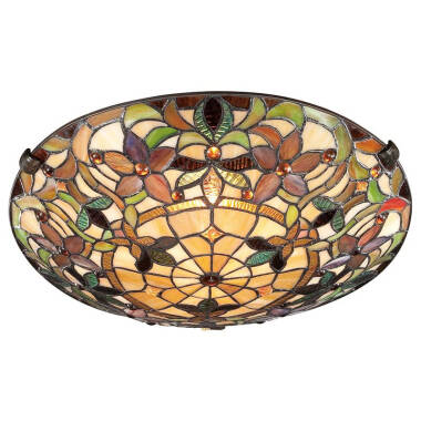 Image of Quoizel Tiffany Kami 2 Light Flush Ceiling Light