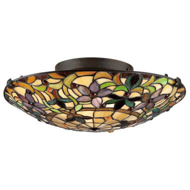 Image of Quoizel Tiffany Kami 2 Light Flush Ceiling Light