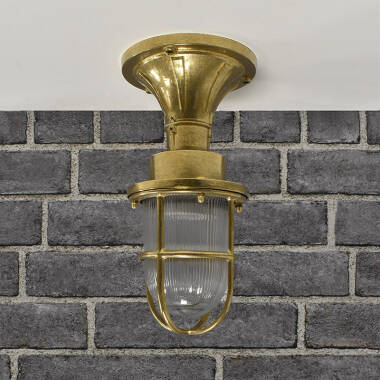 Image of Westport Coastal Bell Outdoor Semi-Flush Ceiling Light