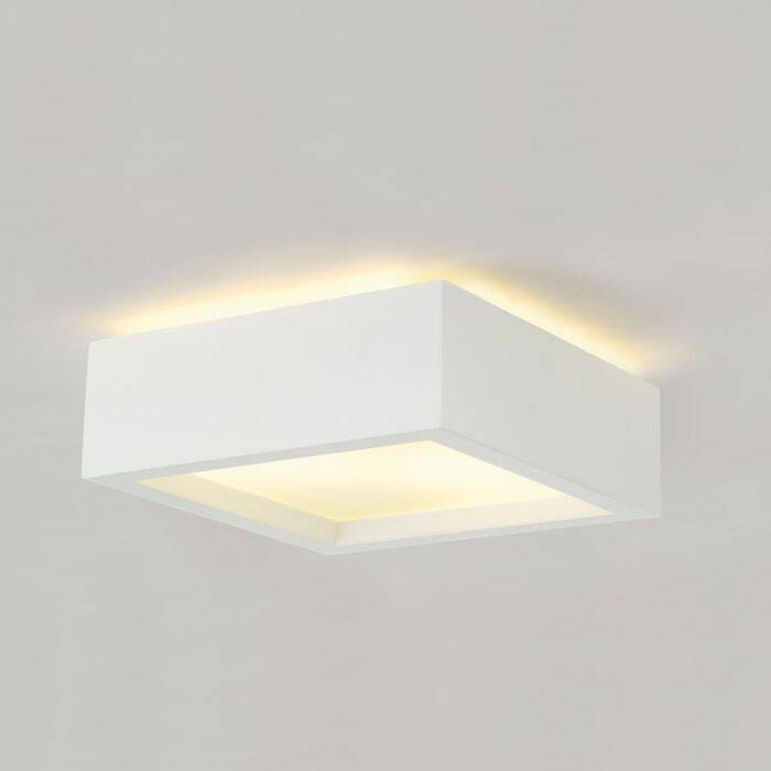Image of SLV Plastra Square Plaster Flush Ceiling Light