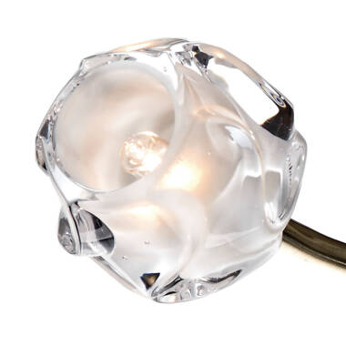 Image of Dar Seattle 3 Light Glass Semi-Flush Ceiling Light