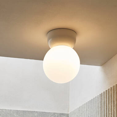 Image of Astro Lyra Ceramic Flush Ceiling Light