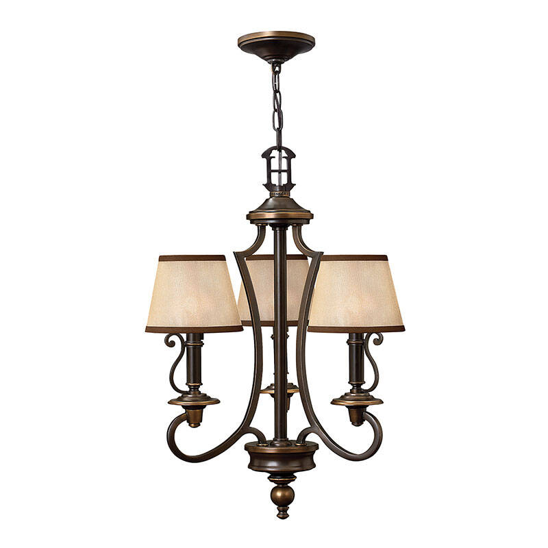 Image of Hinkley Plymouth 3 Light Chandelier