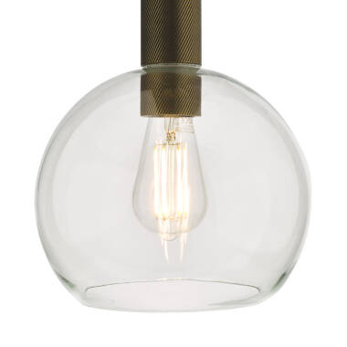 Image of Dar Nikolas Clear Glass Globe Ceiling Pendant Light