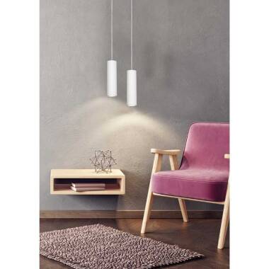 Image of Lucide Gipsy Plaster Ceiling Pendant Light