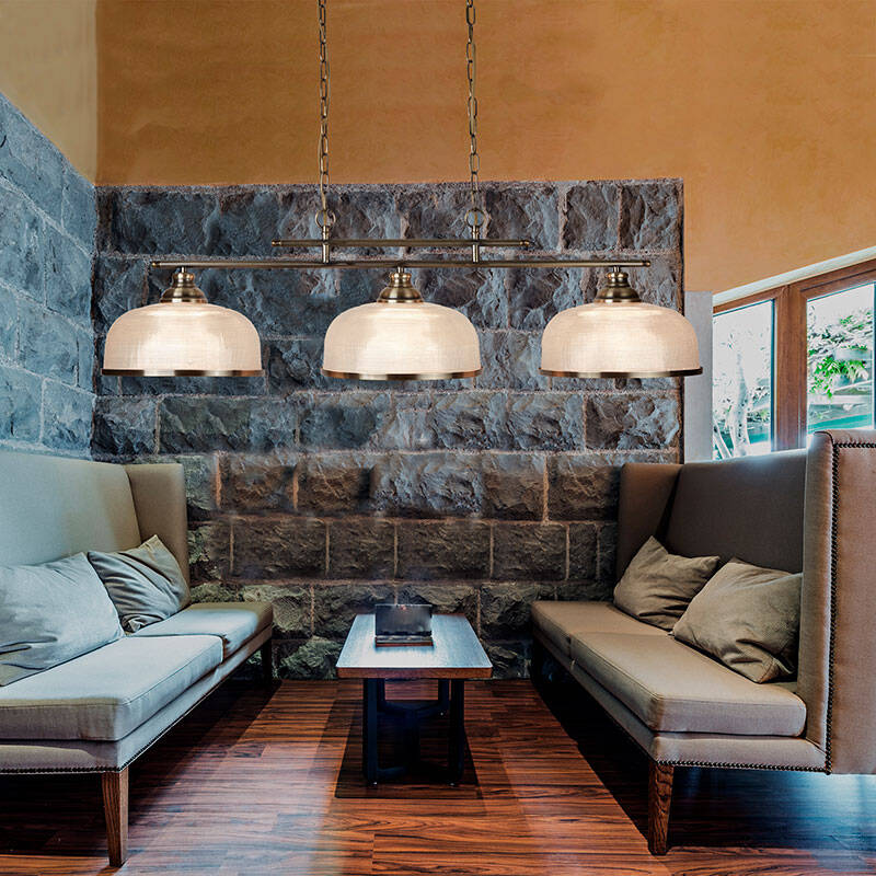 Image of Patron Glass 3 Light Ceiling Bar Pendant