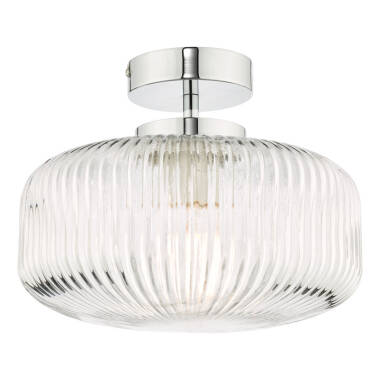 Dar Riva Glass Semi-Flush Light