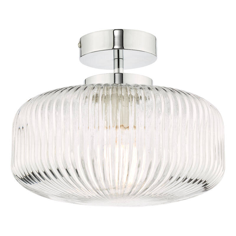 Image of Dar Riva Glass Semi-Flush Light