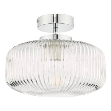 Image of Dar Riva Glass Semi-Flush Light