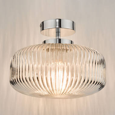 Image of Dar Riva Glass Semi-Flush Light