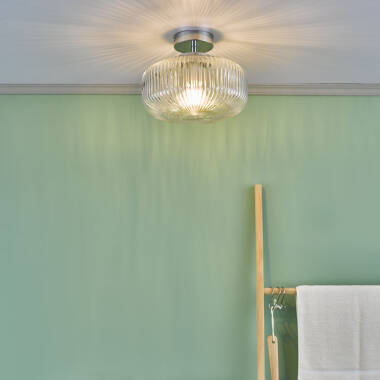 Image of Dar Riva Glass Semi-Flush Light