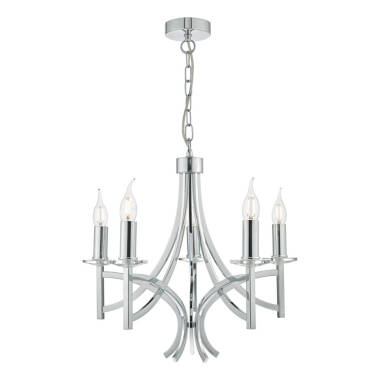 Dar Lyon 5 Arm Ceiling Pendant Light