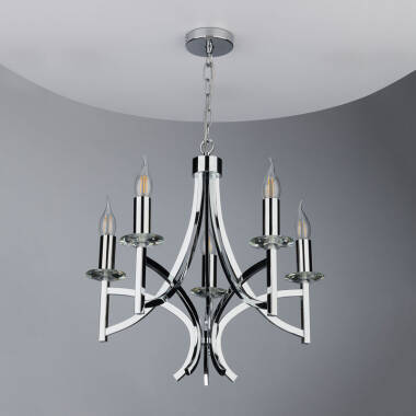 Image of Dar Lyon 5 Arm Ceiling Pendant Light