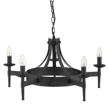 Searchlight Cartwheel 5 Light Chandelier