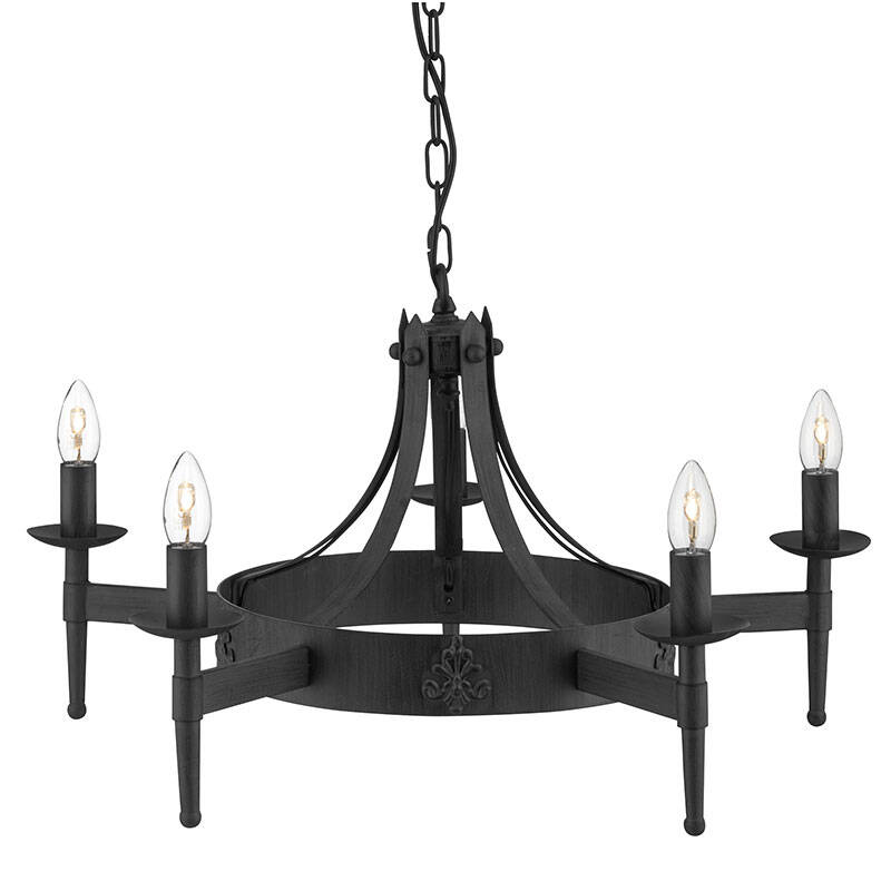 Image of Searchlight Cartwheel 5 Light Chandelier