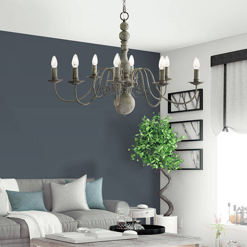 Image of Searchlight Greythorne 8 Light Chandelier