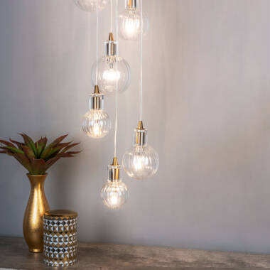 Image of Dar Dita 10 Light Cluster Ceiling Pendant