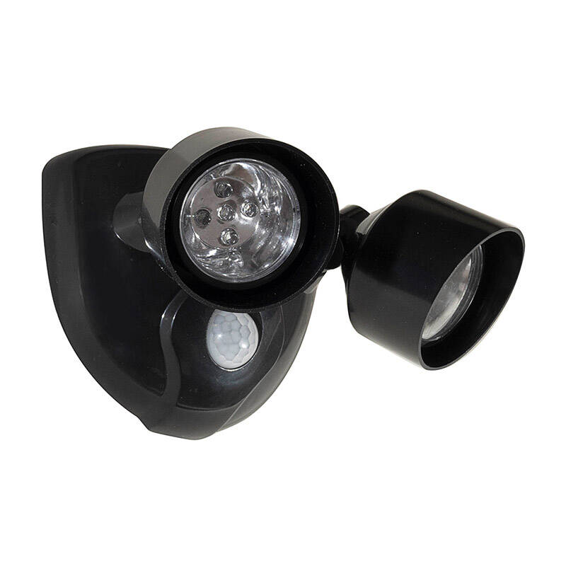 Image of Battery Operated LED Twin Floodlight with PIR Sensor