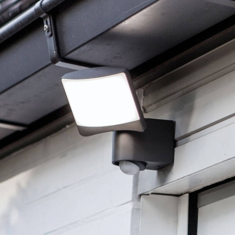 Image of Lutec Sunshine 12W Daylight LED Floodlight with PIR Sensor