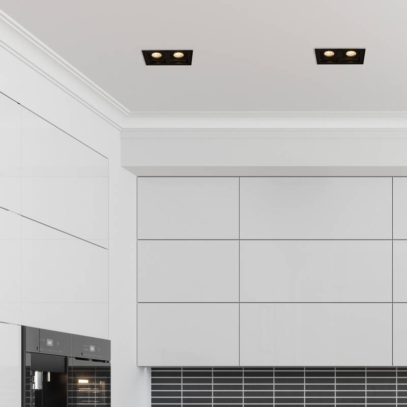 Image of Edit Twin Fire Rated Recessed Adjustable Square Downlight