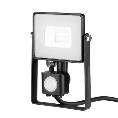 V-Tac 10W Cool White Samsung Chip LED Floodlight with PIR Sensor