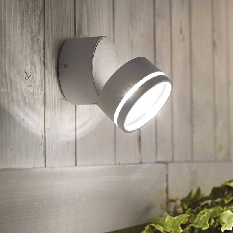 Image of Omega Round Outdoor Warm White LED Wall Mounted Spotlight