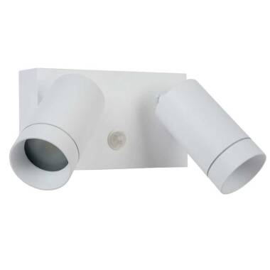 Image of Lucide Taylor Outdoor Wall Mounted Twin Spotlight with PIR Sensor