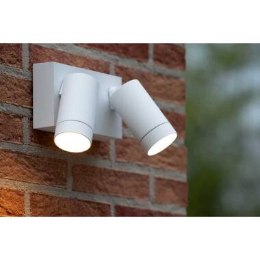Image of Lucide Taylor Outdoor Wall Mounted Twin Spotlight with PIR Sensor