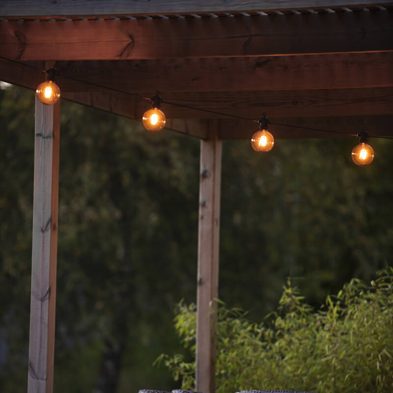 Image of Konstsmide 4.5M Amber LED Amber Glass Festoon Lights