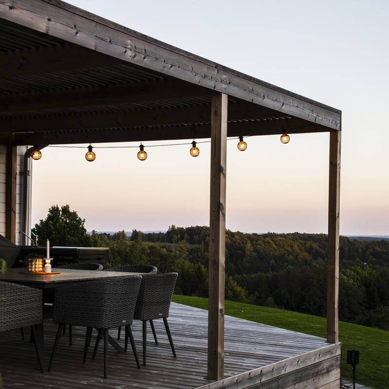 Image of Konstsmide 4.5M Amber LED Amber Glass Festoon Lights