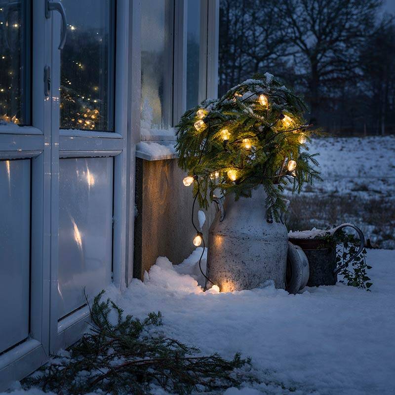 Image of Konstsmide 9.75M Amber LED Oval Festoon Lights