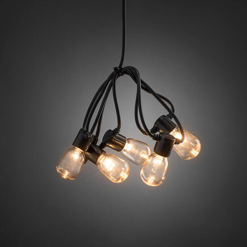 Image of Konstsmide 9.75M Amber LED Oval Festoon Lights