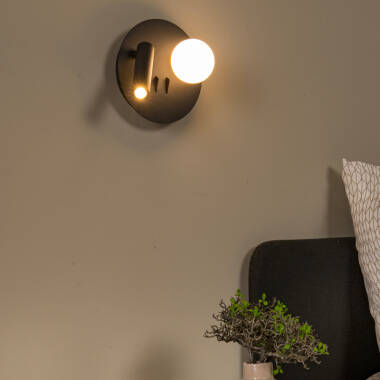 Image of Lucide Matiz LED Wall Light with Reading Light