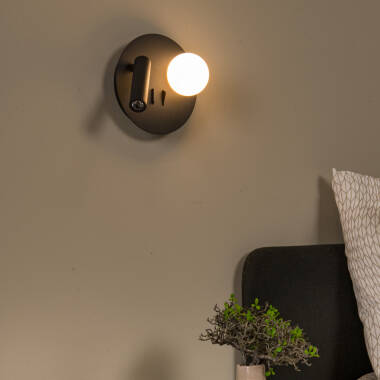 Image of Lucide Matiz LED Wall Light with Reading Light