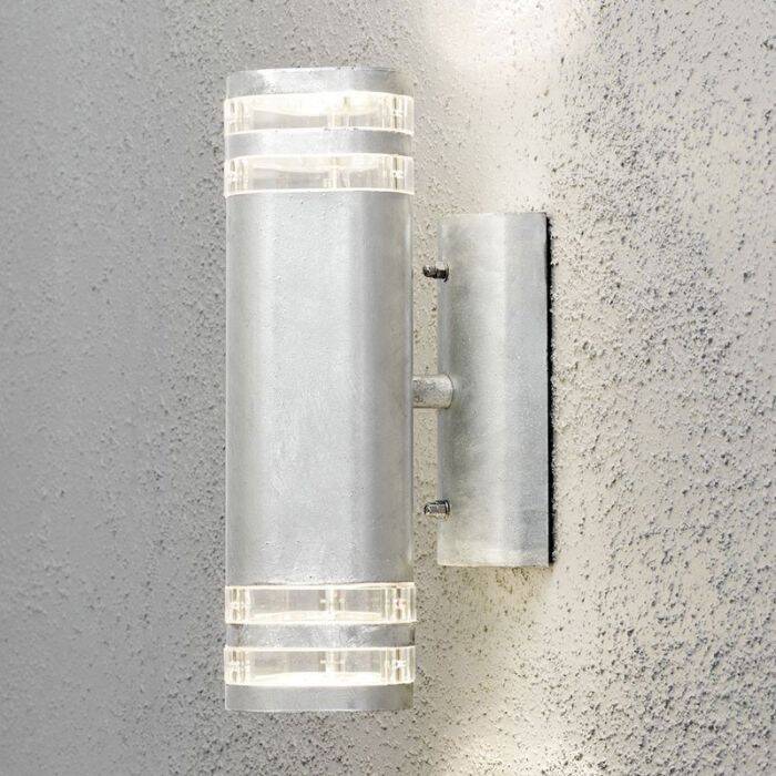 Image of Konstsmide Large Modena Glass Outdoor Up & Down Wall Light