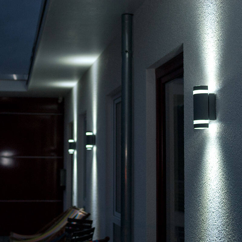 Image of Lutec Focus Outdoor Up & Down Wall Light
