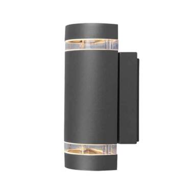 Lutec Focus Outdoor Up & Down Wall Light with Dusk to Dawn Sensor